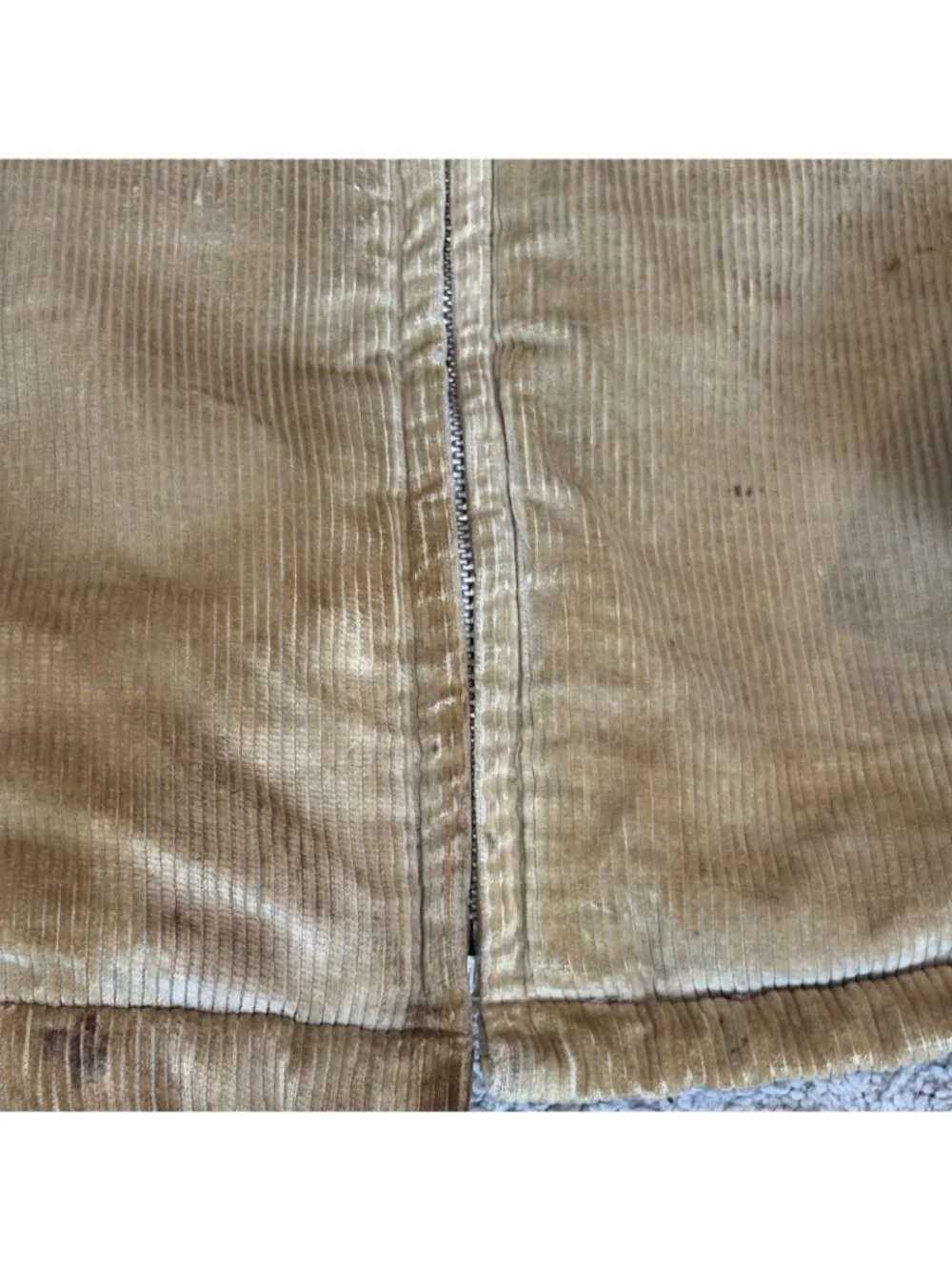 Vtg 70s Men’s Corduroy Jacket Sherpa Lining Size 40 Thrashed Shredded Grunge